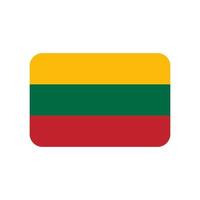 litauisches Flaggenvektorsymbol isoliert auf weißem Hintergrund vektor