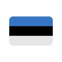 Vektorsymbol der estnischen Flagge isoliert auf weißem Hintergrund vektor