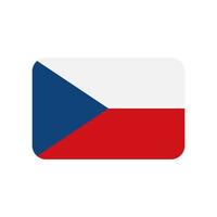 Vektorsymbol der tschechischen Flagge isoliert auf weißem Hintergrund vektor