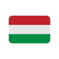 Ungarisches Flaggenvektorsymbol isoliert auf weißem Hintergrund vektor