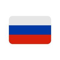 Russisches Flaggenvektorsymbol isoliert auf weißem Hintergrund vektor