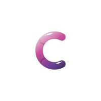 bokstaven c versaler logotyp ikon designmall element med flytande stil. vektor illustration isolerad på vit bakgrund.