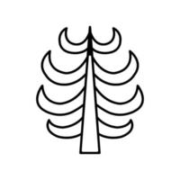 Weihnachtsbaum-Kiefer-Vektor-Symbol vektor