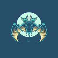 twin bat illustration vektor