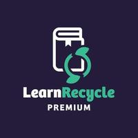 Recycling-Logo lernen vektor