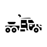 lastbil transport glyf ikon vektor illustration