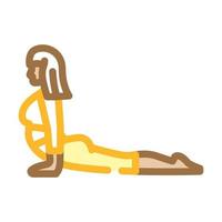 Yoga Fitness Übung Farbsymbol Vektor Illustration