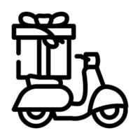 Scooter Geschenklinie Symbol Vektor Illustration