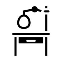 Tabelle zur Untersuchung Haustier Glyphe Symbol Vektor Illustration