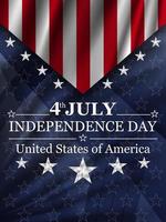 4 juli självständighetsdagen bakgrund. USA:s nationaldag. vektor