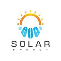 Inspiration für das Design von Solarzellen-Logos vektor
