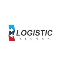 logistisk logotyp mall, expedition och transport affärsikon vektor