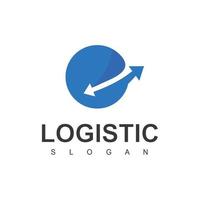 Logistik-Logo-Vorlage, Symbol für Expeditions- und Transportunternehmen vektor