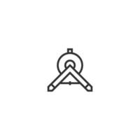 Symbol für Trennlinie. Lineares Zeichen für mobiles Konzept und Webdesign. Umrissvektorsymbol. Symbol, Logoabbildung. Vektorgrafik vektor