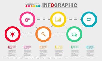 stor rund infographics symbol mall vektor