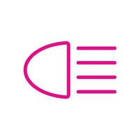 eps10 rosa vektor strålkastare signal linjekonstikon eller logotyp i enkel platt trendig modern stil isolerad på vit bakgrund