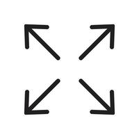 eps10 schwarze Vektor-Vollbildlinie Kunstsymbol oder Logo im einfachen, flachen, trendigen, modernen Stil isoliert auf weißem Hintergrund vektor