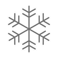 eps10 graues Vektor-Schneeflocke-Symbol oder Logo im einfachen, flachen, trendigen modernen Stil isoliert auf weißem Hintergrund vektor