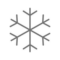 eps10 grå vektor snöflinga ikon eller logotyp i enkel platt trendig modern stil isolerad på vit bakgrund