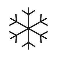 eps10 schwarzes Vektor-Schneeflocke-Symbol oder Logo im einfachen, flachen, trendigen modernen Stil isoliert auf weißem Hintergrund vektor