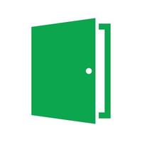 eps10 grünes Vektortürsymbol oder -logo im einfachen, flachen, trendigen, modernen Stil isoliert auf weißem Hintergrund vektor