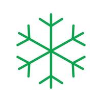 eps10 grüne Vektor-Schneeflocke-Symbol oder Logo im einfachen, flachen, trendigen modernen Stil isoliert auf weißem Hintergrund vektor