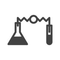 Experiment II Glyphe schwarzes Symbol vektor