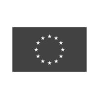 Glyphe schwarzes Symbol der Europäischen Union vektor