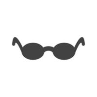 Brille Glyphe schwarzes Symbol vektor