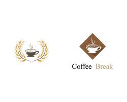 kaffekopp logotypuppsättning