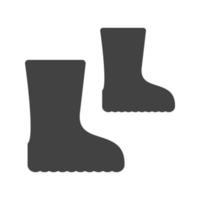 Stiefel Glyphe schwarzes Symbol vektor