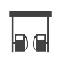 Tankstelle Glyphe schwarzes Symbol vektor