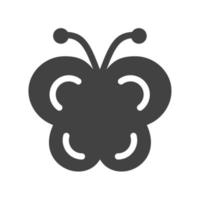 Schmetterling Glyphe schwarzes Symbol vektor