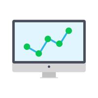 Statistik flaches mehrfarbiges Symbol vektor