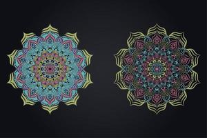 Mandala in verschiedenen Farbstilen vektor