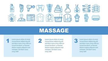 Massagezubehör und Behandlungskopfzeilenvektor vektor