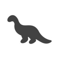 Dinosaurier-Glyphe schwarzes Symbol vektor