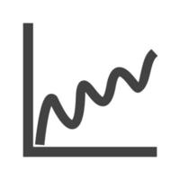 glockenförmiges Diagramm Glyphe schwarzes Symbol vektor