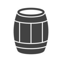 Barrel Glyphe schwarzes Symbol vektor