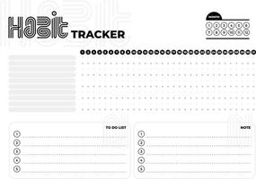 monatsplaner habit tracker leere vorlage vektor