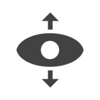 Perspektive Glyphe schwarzes Symbol vektor