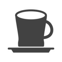 schwarzes Symbol für Espresso-Glyphe vektor