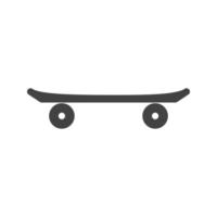 skateboard glyf svart ikon vektor