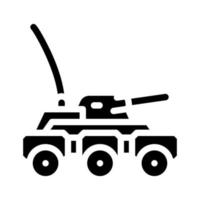 militär robot glyf ikon vektorillustration vektor
