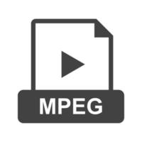 MPEG-Glyphe schwarzes Symbol vektor