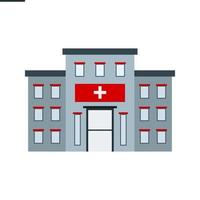 Krankenhaus flaches mehrfarbiges Symbol vektor