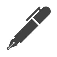 Stift Glyphe schwarzes Symbol vektor