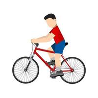 cykling person platt flerfärgad ikon vektor