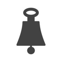 Schwarzes Symbol für Glockenglyphe vektor