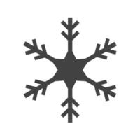 schwarzes Symbol für Schneeflocken-Glyphe vektor